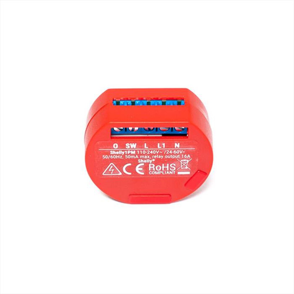 "SHELLY - Interruttore relè Wi-Fi 1 PM-Red"