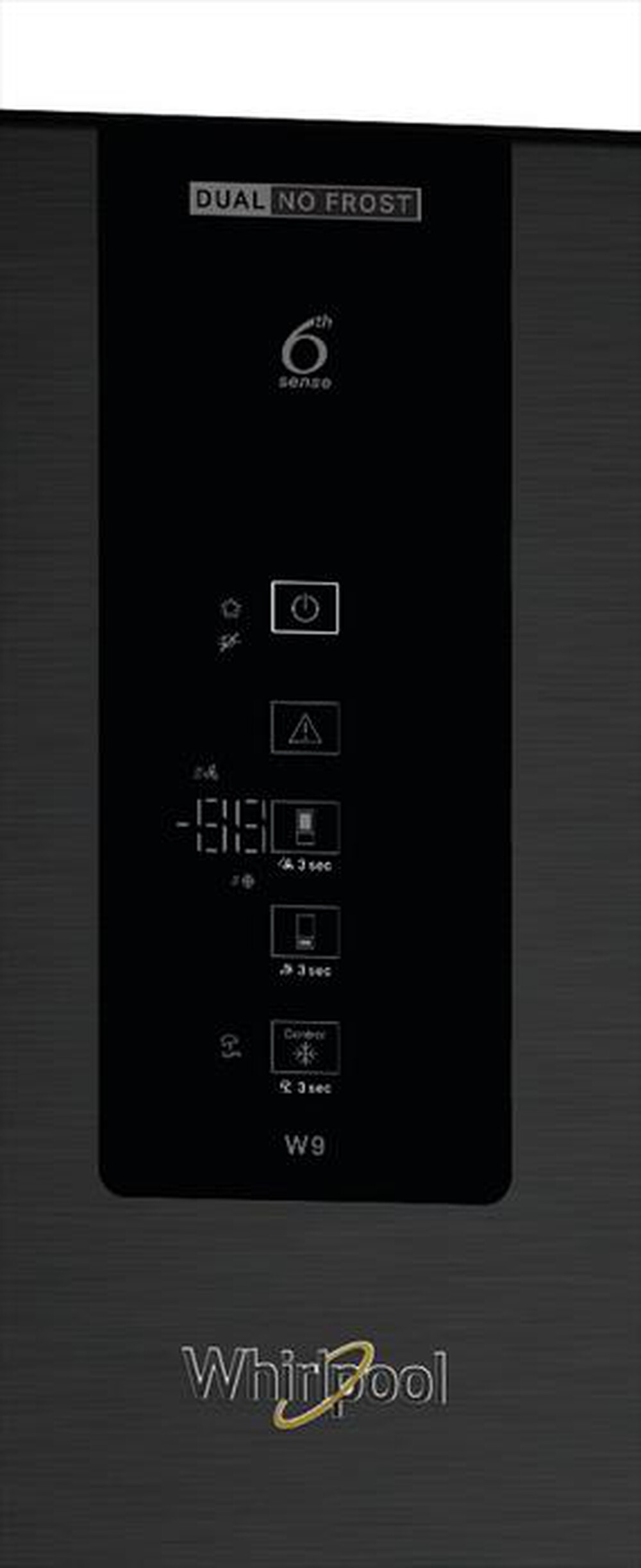 "WHIRLPOOL - Frigorifero combinato W9 931D KS H Classe D 388lt-Nero"