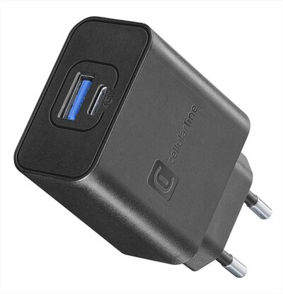 CELLULARLINE - DUAL SUPER FAST CHARGER 45W-Nero