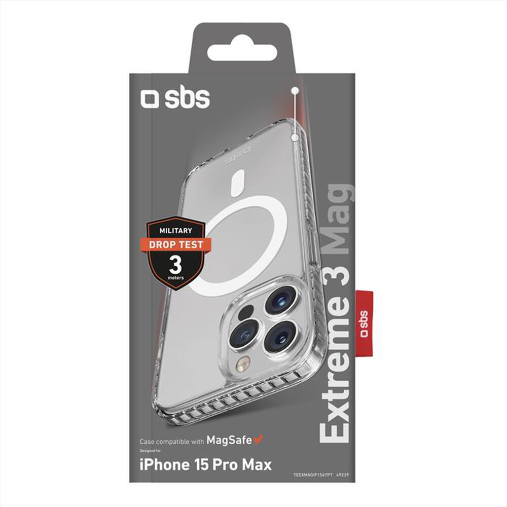 "SBS - Cover Extreme TEEXMAGIP1567PT iPhone 15 Pro Max-Trasparente"