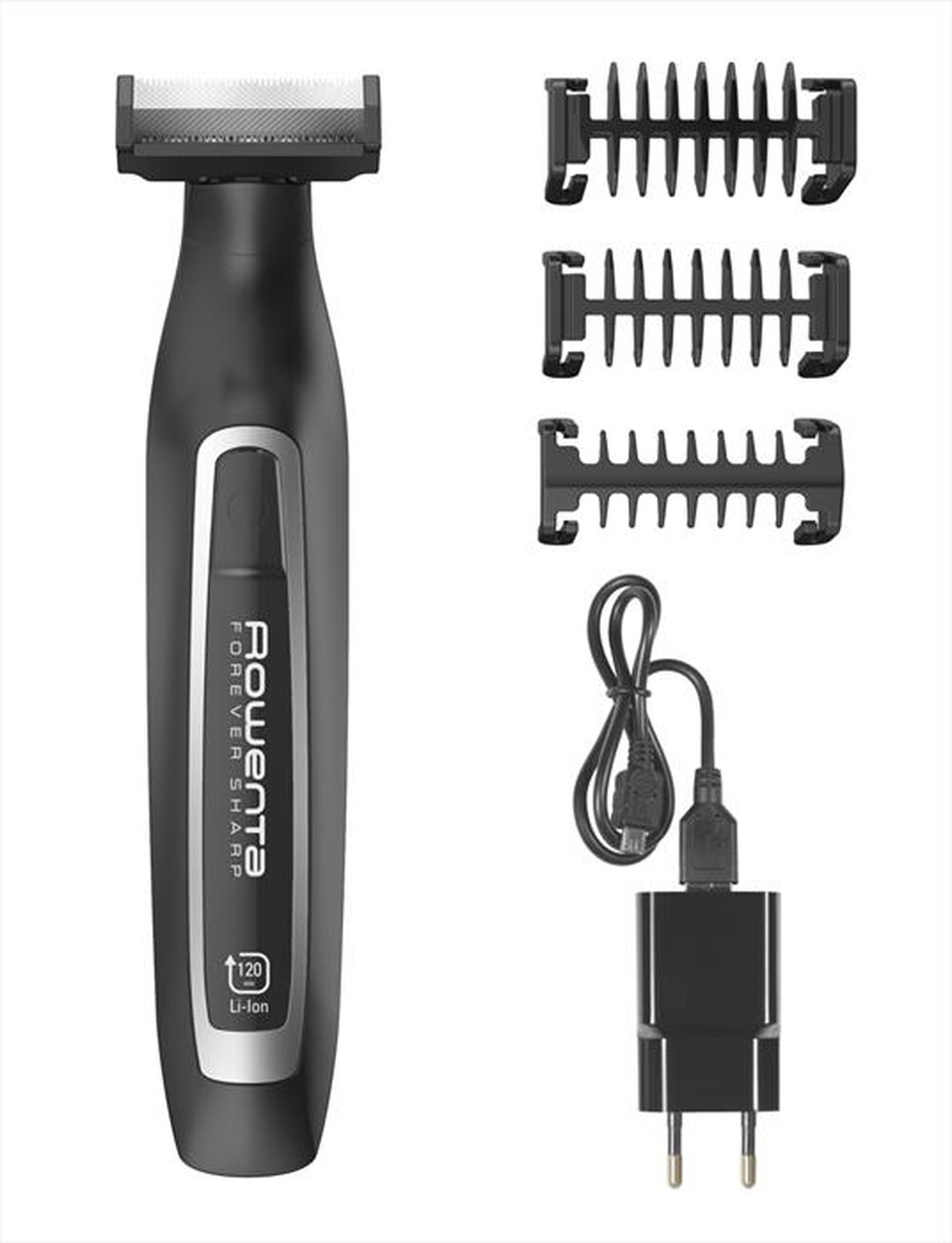 "ROWENTA - TN6000 Forever Sharp per Radere-Nero/argento"