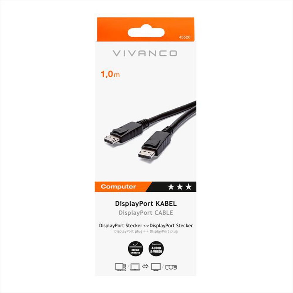Immagine del prodotto SBS - DisplayPort cavo DP-plug <-> DP-plug 1m black-Nero