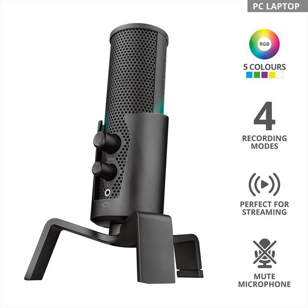 "TRUST - GXT258 FYRU 4IN1 STREAMING MIC-Black"