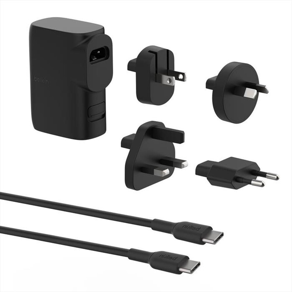 "BELKIN - CARICABATTERIA DA MURO E DA VIAGGIO 25W + 5K PB-Nero"