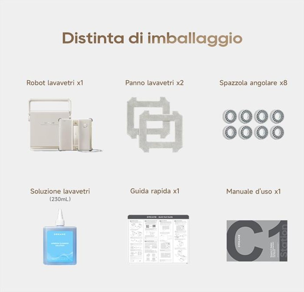 Immagine del prodotto DREAME - Robot Lavavetri Intelligente C1 STATION S SET-Beige