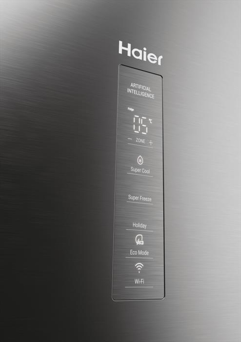 "HAIER - Frigorifero combinato HDPW5620BNPK Classe B 409 lt-Acciaio inox"