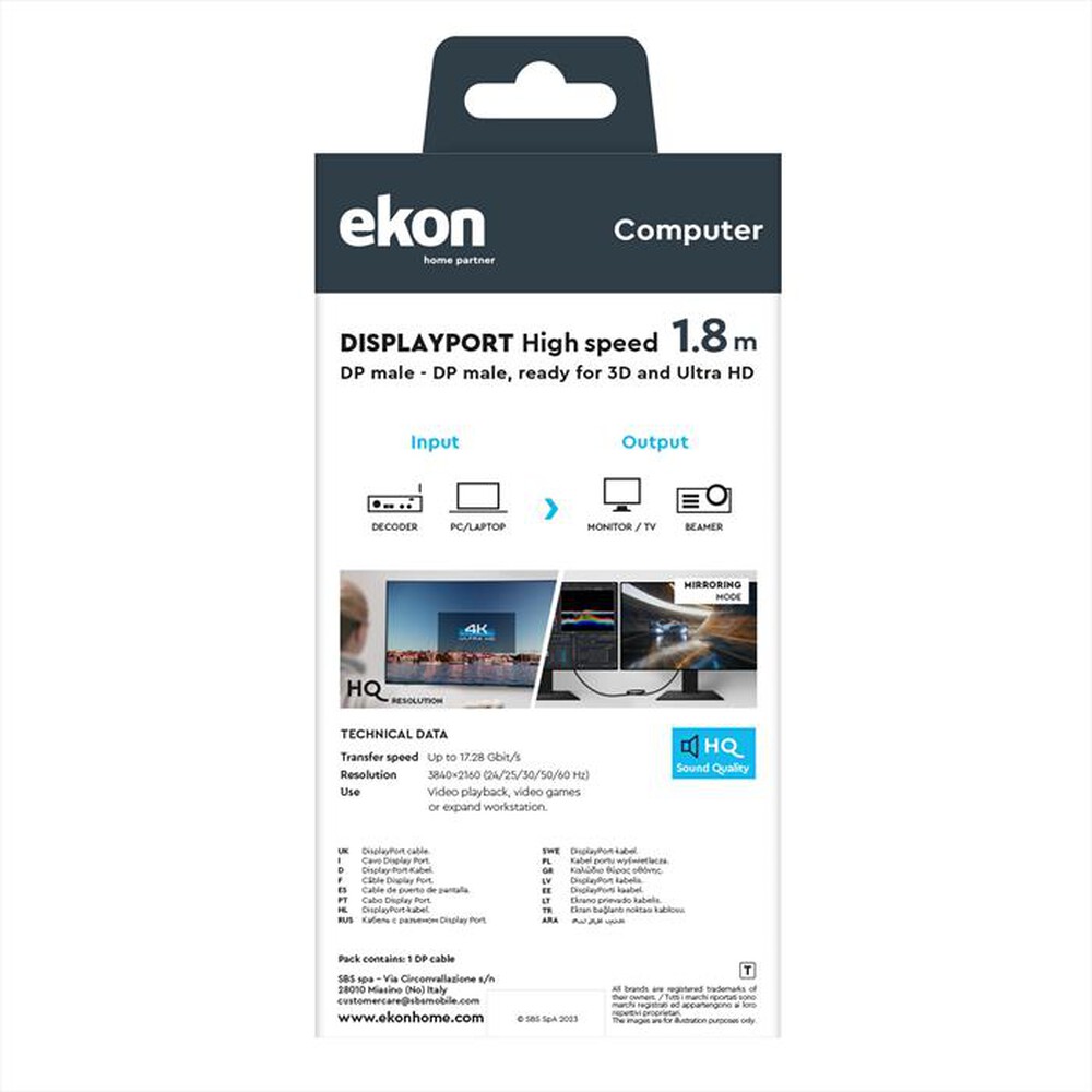"SBS - ECITDPORT18MMK-Nero"