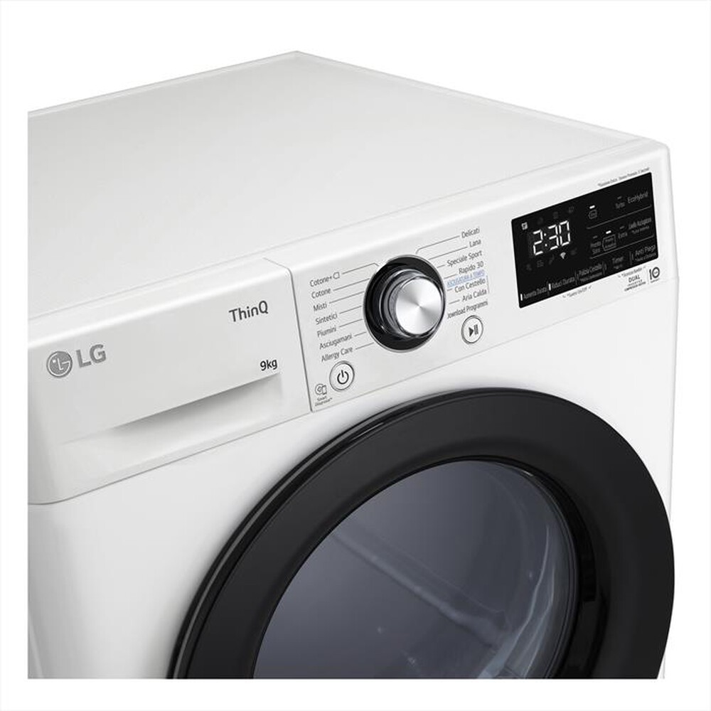 "LG - Asciugatrice RH90V9AVBN 9 Kg Classe A+++-Bianca"