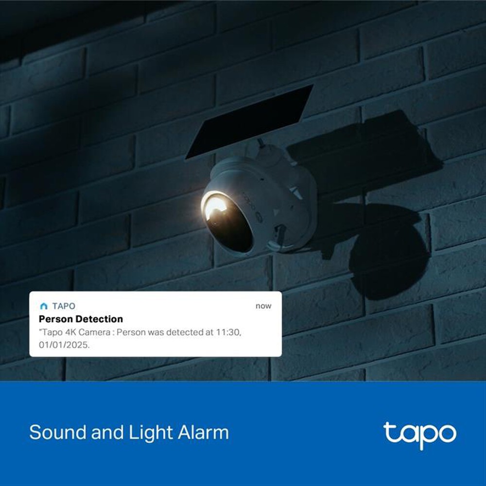 Immagine del prodotto TP-LINK - Telecamera 4K 8MP motorizzata con pannello solare-bianco