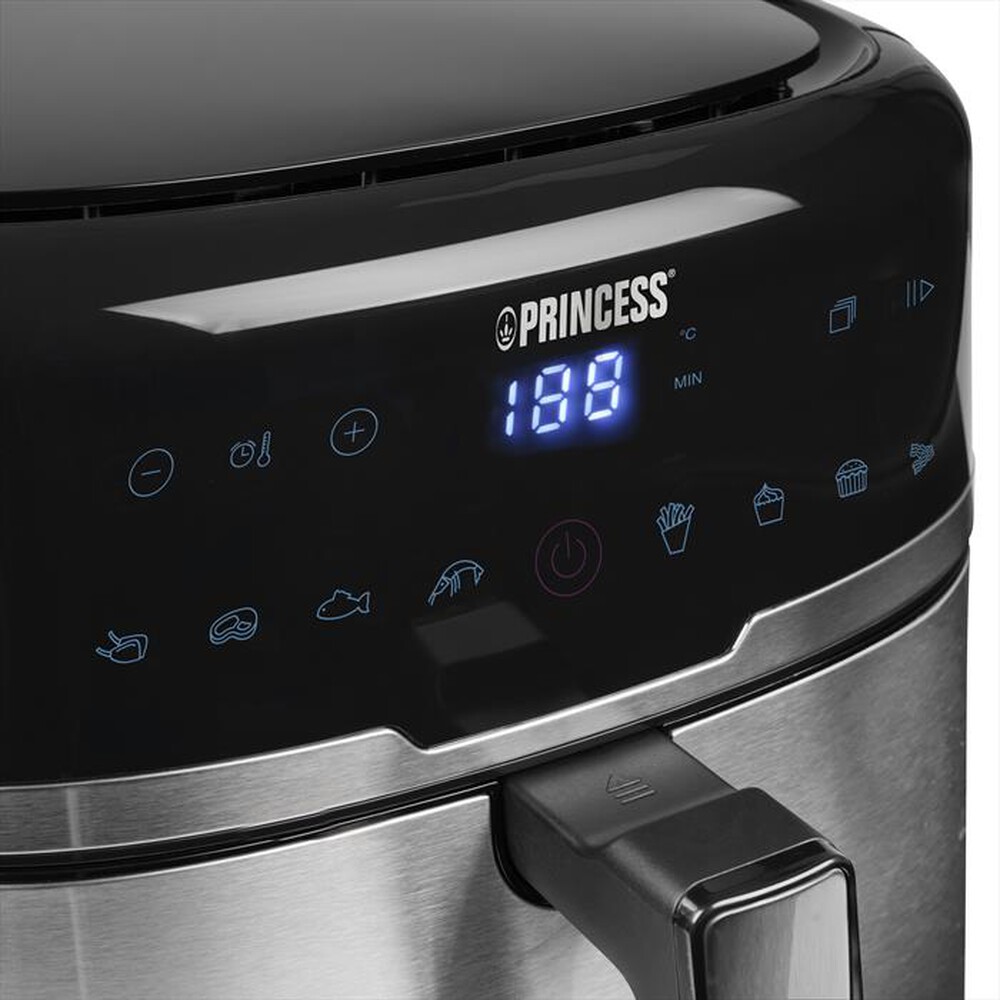 "PRINCESS - FRIGGITRICE AD ARIA DIGITALE 8 L-Nero / Plastica-Acciaio"