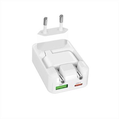 SBS - Caricatore da rete TETRGANUSBTCFOLD45W-bianco