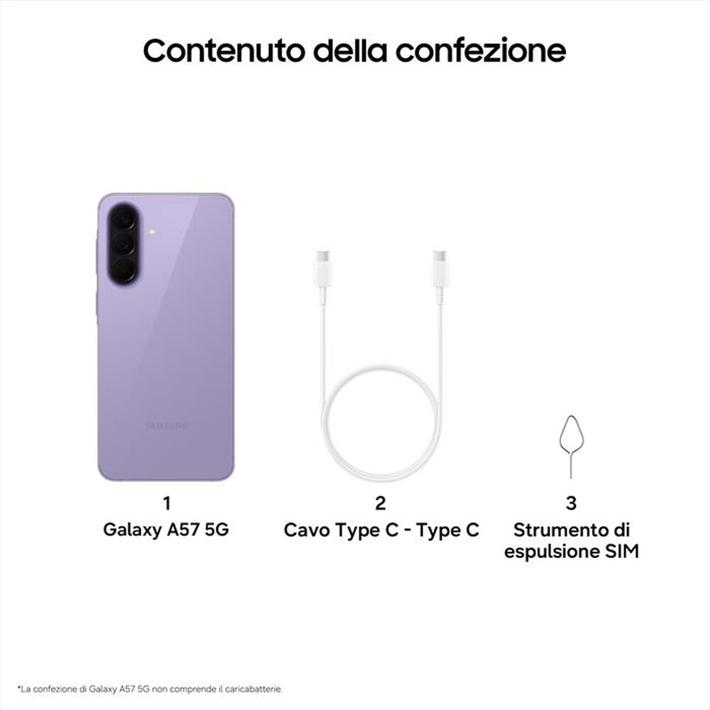 Immagine del prodotto SAMSUNG - Smartphone Galaxy  A57 5G 128GB-Awesome Lilac