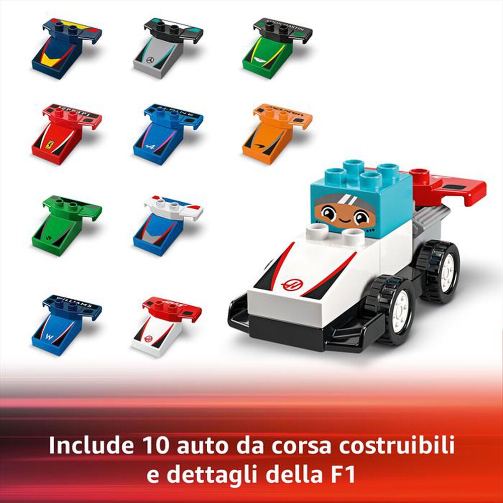 Immagine del prodotto LEGO - DUPLO Town Auto da corsa e piloti Team F1&reg; 10445