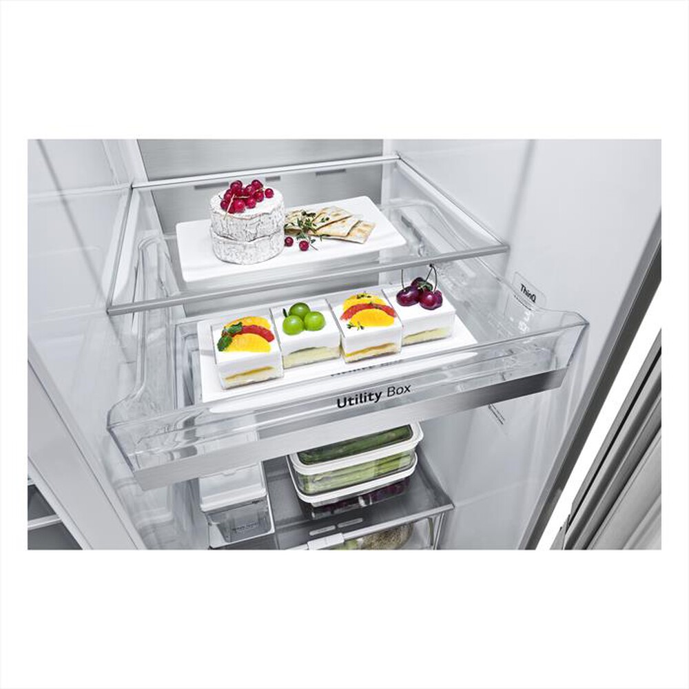 "LG - Frigorifero side by side GSXV91BSAF Classe F 635lt-Noble Steel"