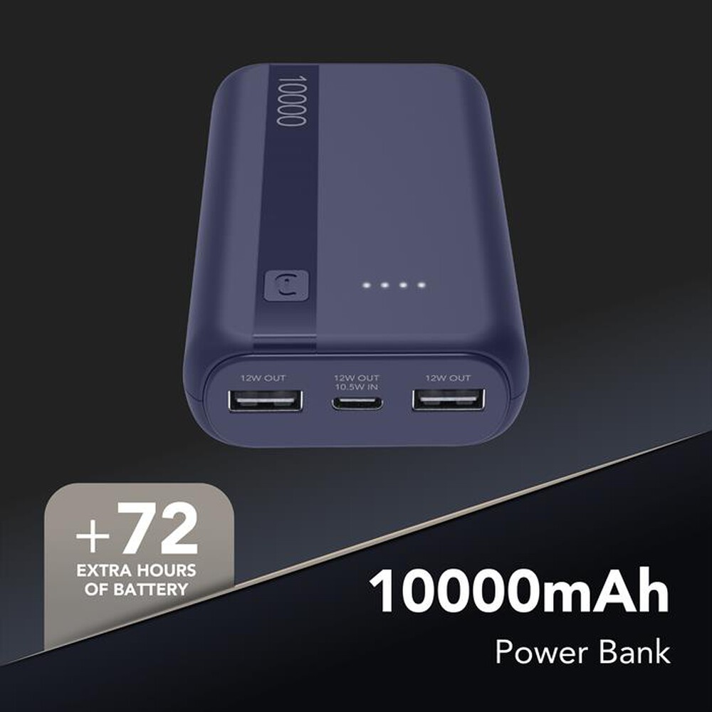 Immagine del prodotto CELLULARLINE - POWERBANK ESSENTIAL 10000 BLU SCURO-Blu scuro