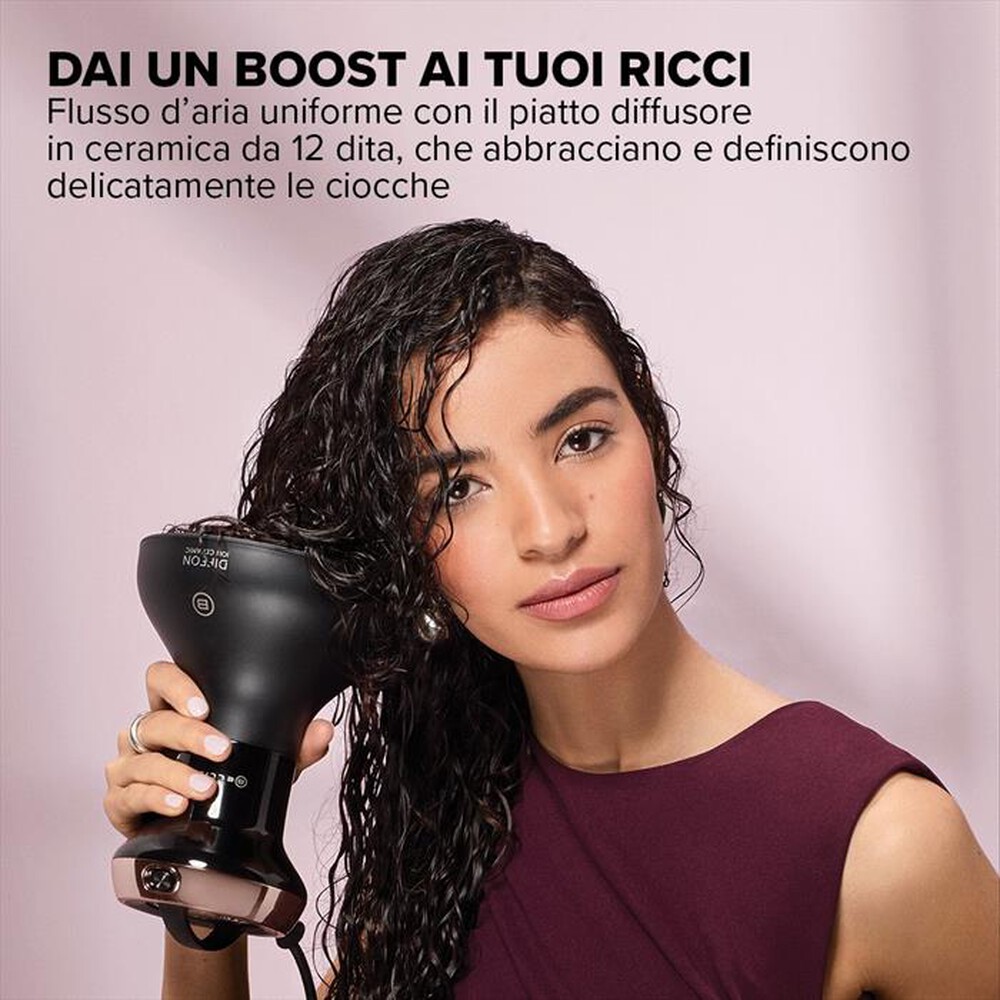 Immagine del prodotto BELLISSIMA IMETEC - DIFFUSORE AD ARIA CALDA DIFFON ION CERAMIC-Matt Black, Pink Rose