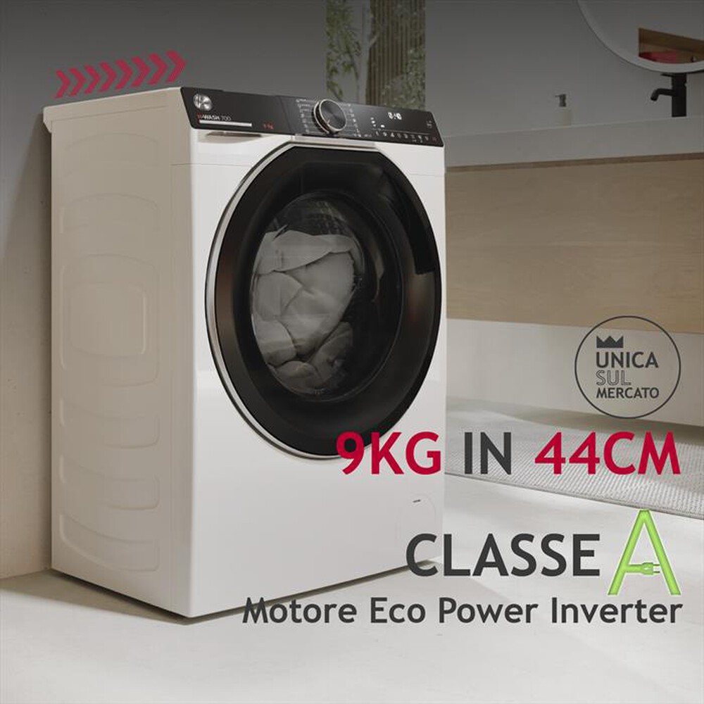 "HOOVER - Lavatrice H7W449AMBC 9 Kg Classe A-Bianco"