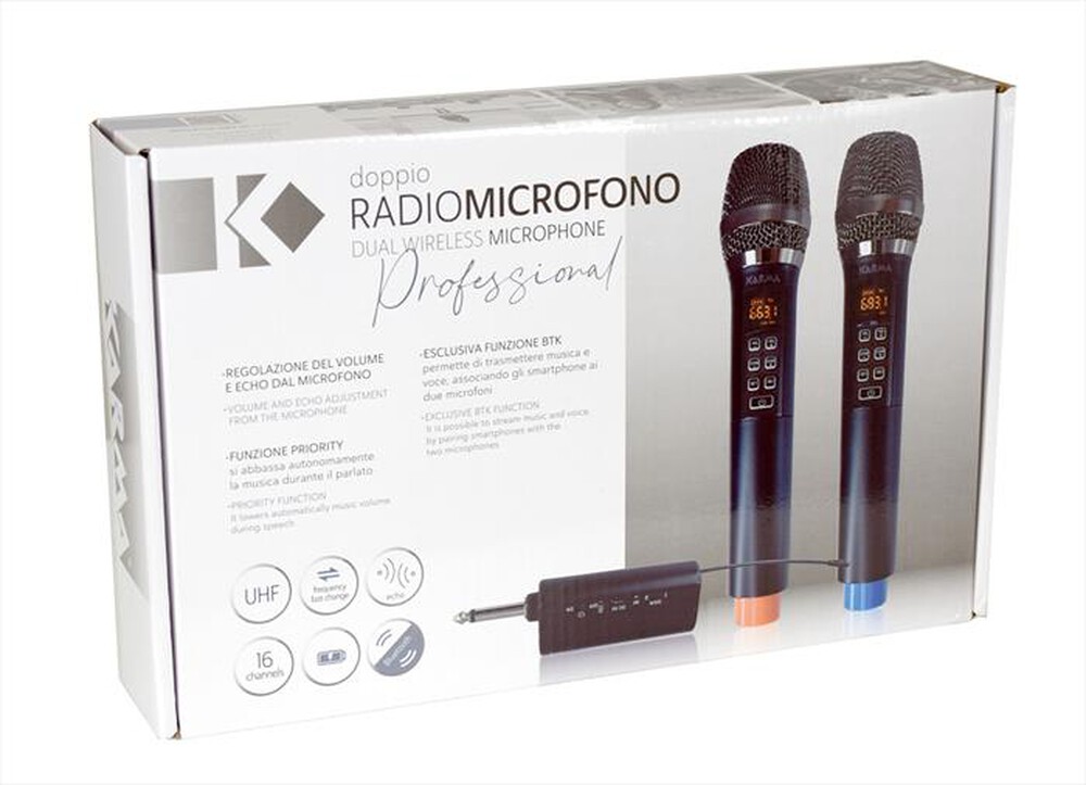 "KARMA - Microfono a condensatore VOICE 2M-Nero"