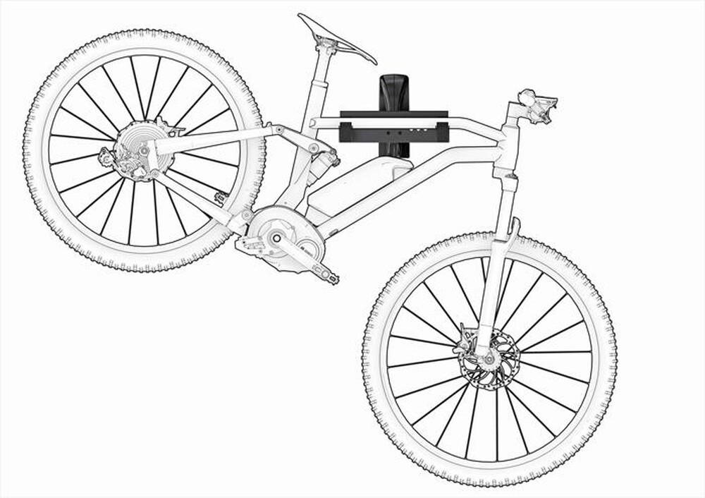 "MELICONI - SUPPORTO CON BRACCIO BICI-Acciaio di colore nero con pro"