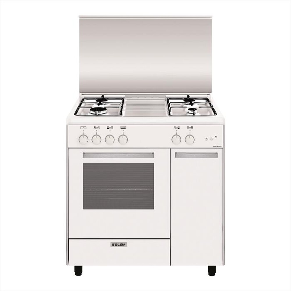 "GLEM GAS - Cucina a gas AS854GX Classe A-Bianco"