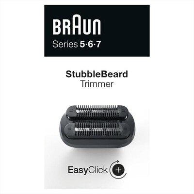 BRAUN - EasyClick Rifinitore Effetto Barba Incolta-Nero