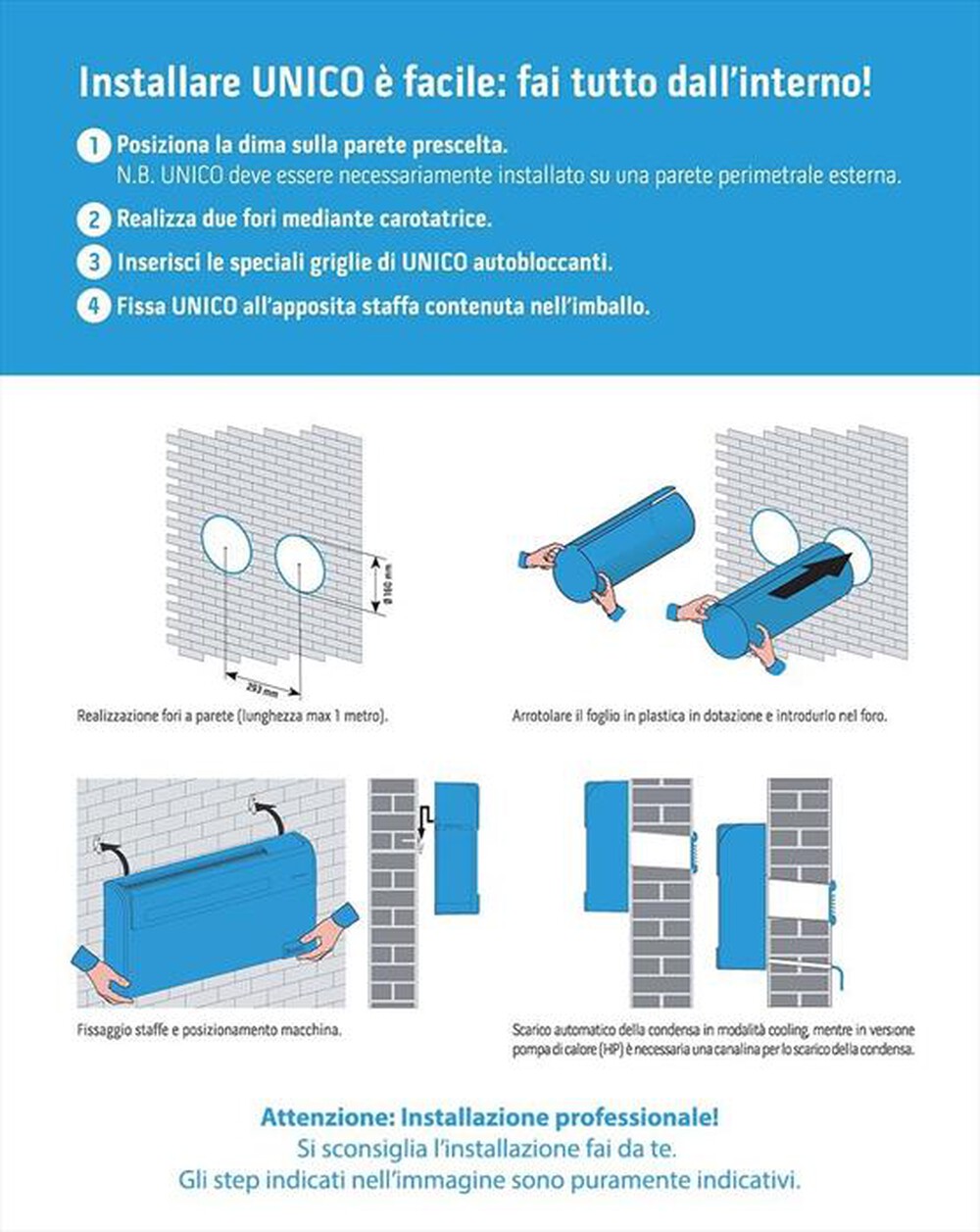 "OLIMPIA SPLENDID - Unico Inverter 12 HP Climatizzatore no unità ester"