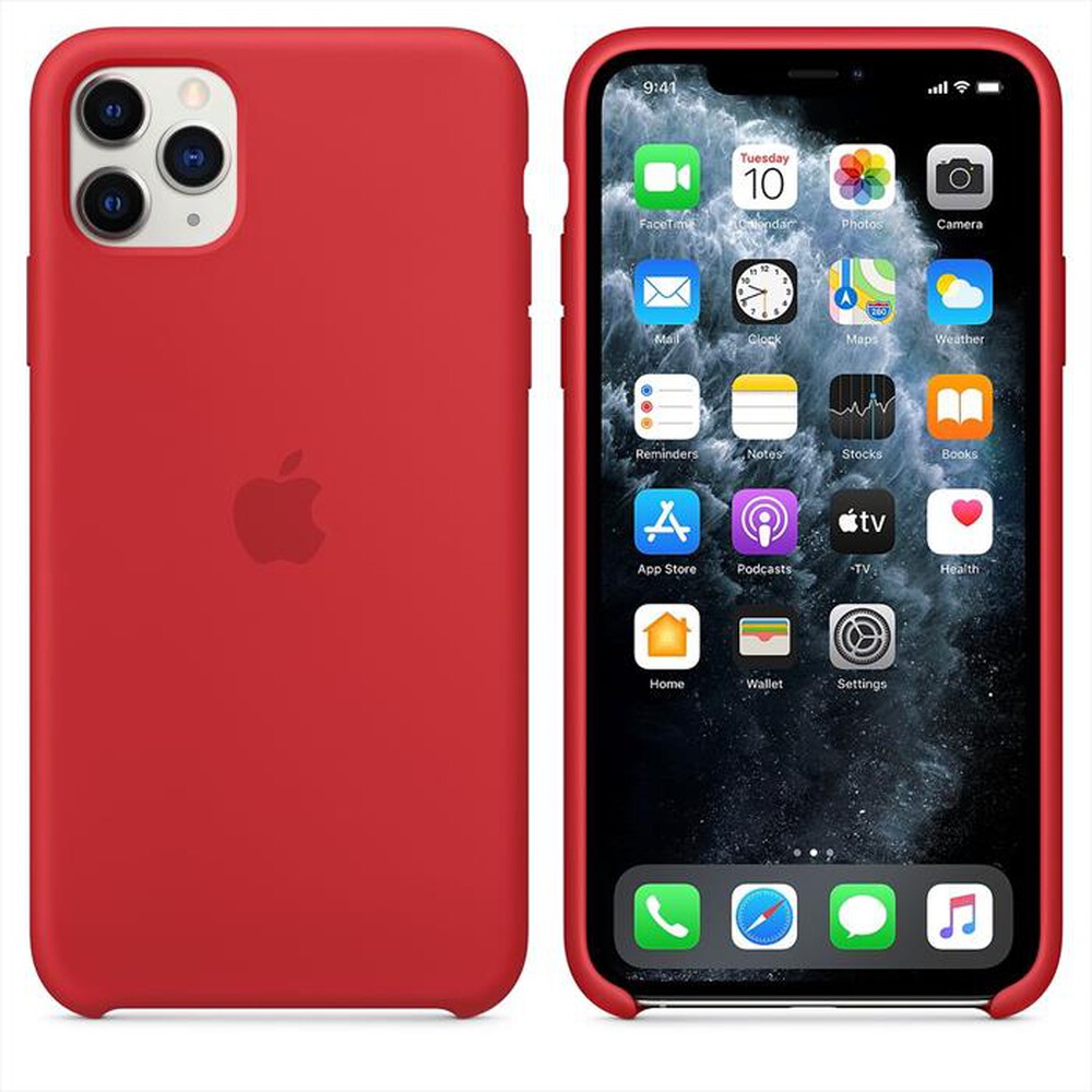 "APPLE - Custodia in silicone per iPhone 11 Pro Max-Rosso"