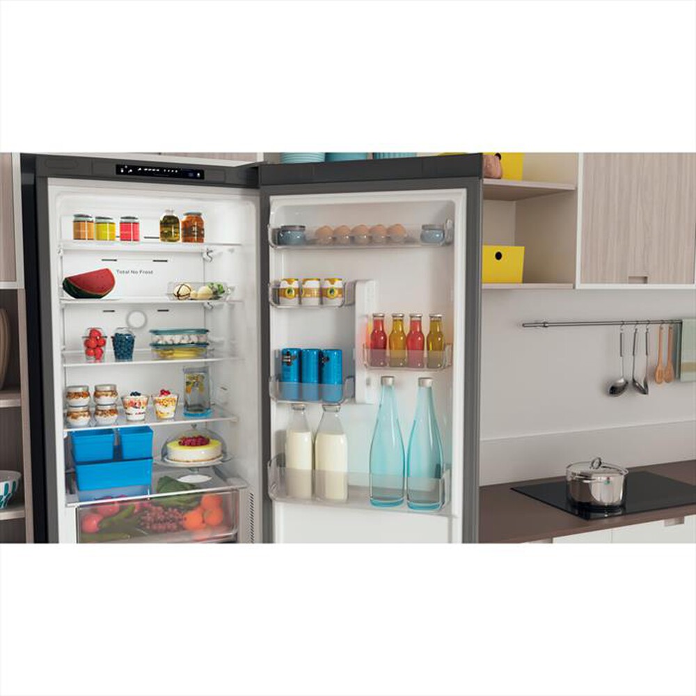"INDESIT - Frigorifero combinato PUSH&GO INFC9 TA23X Classe D-Argento"