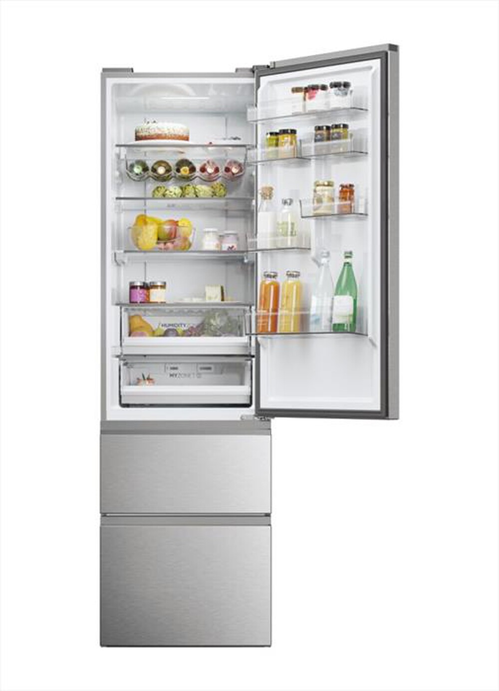 "HAIER - Frigorifero combinato HTW5620DNMG Classe D 414 lt-Argento"