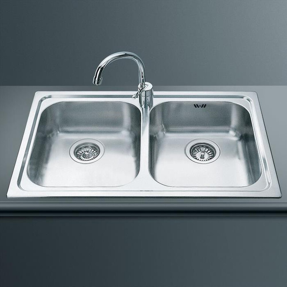 "SMEG - Lavello lineare SP792-2 2 vasche-inox"