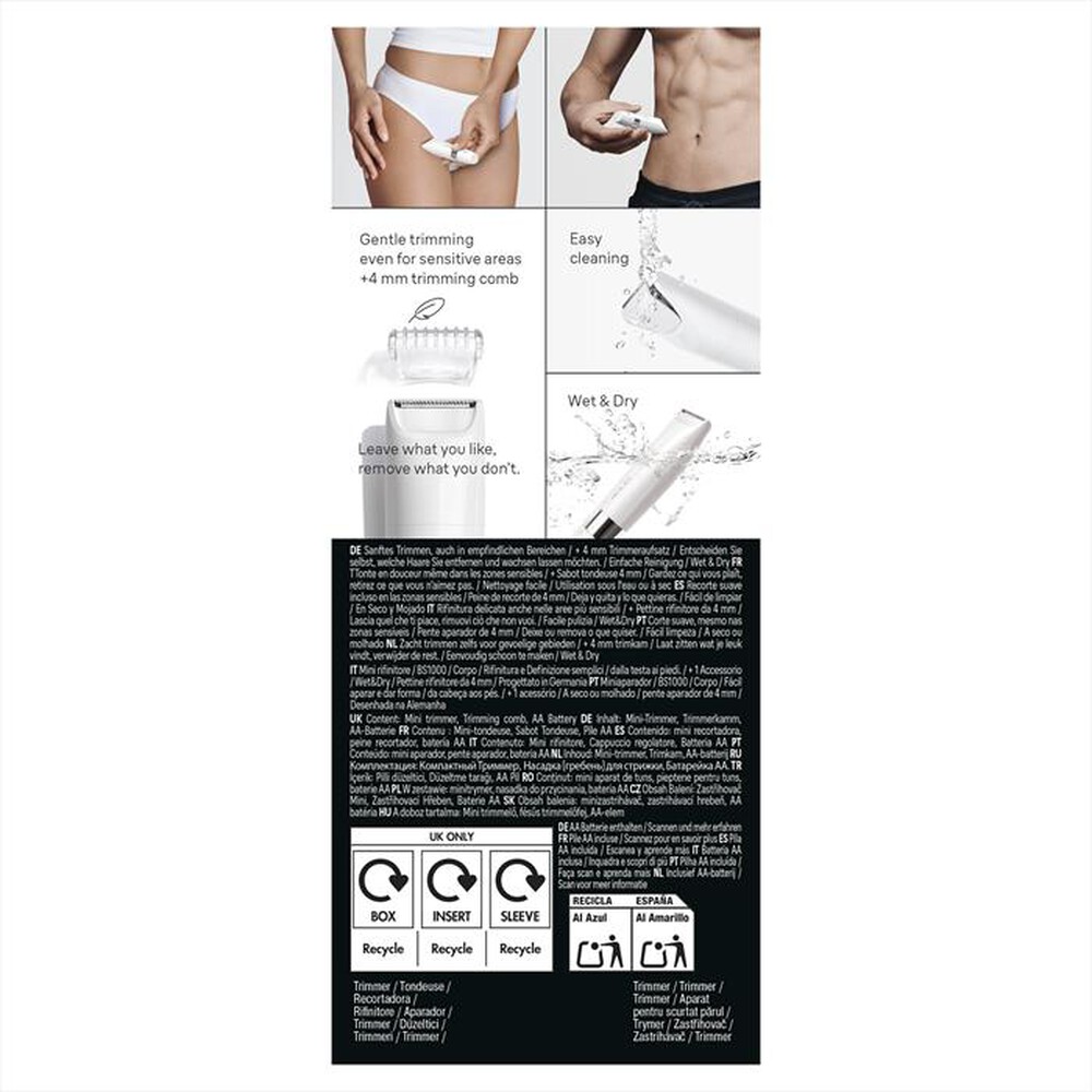 Immagine del prodotto BRAUN - Mini rifinitore corpo BS1000-Bianco