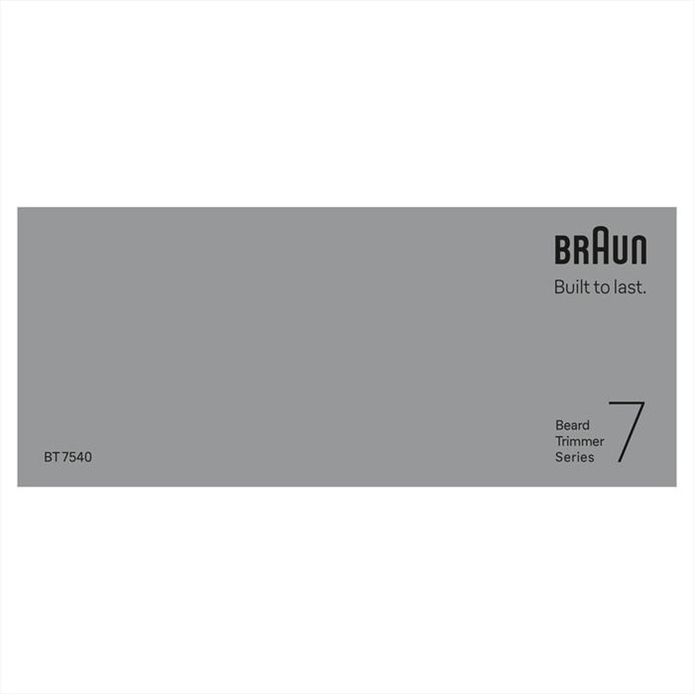 Immagine del prodotto BRAUN - Regolabarba BT 7540-BLU