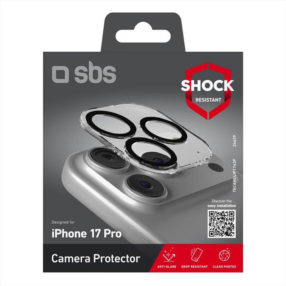 Immagine del prodotto SBS - Camera glass iPhone 17 Pro/17 Pro Max-Trasparente