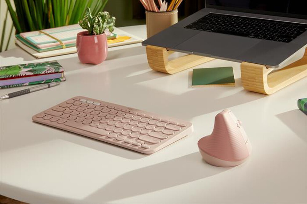 "LOGITECH - Lift Vertical Ergonomic Mouse-Rosa/Rosa scuro"