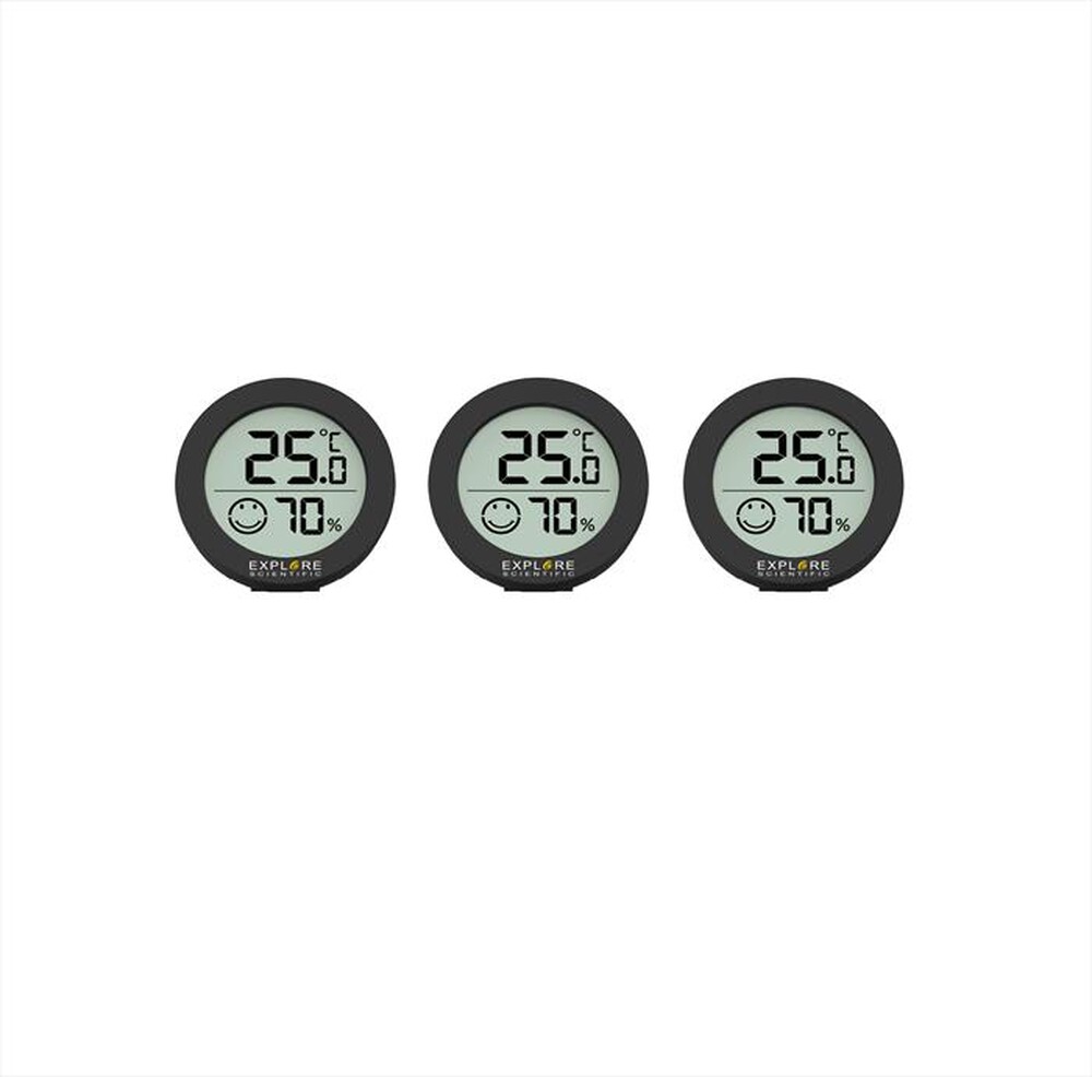 "EXPLORE SCIENTIFIC - Stazione  meteo TEMP. HIGROMETER 3 PACK-Black"