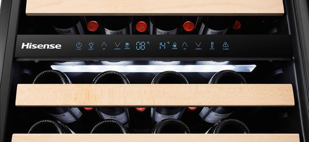 "HISENSE - Cantinetta RW17W4NWLG0 Classe G 46 bottiglie-Nero Glass"