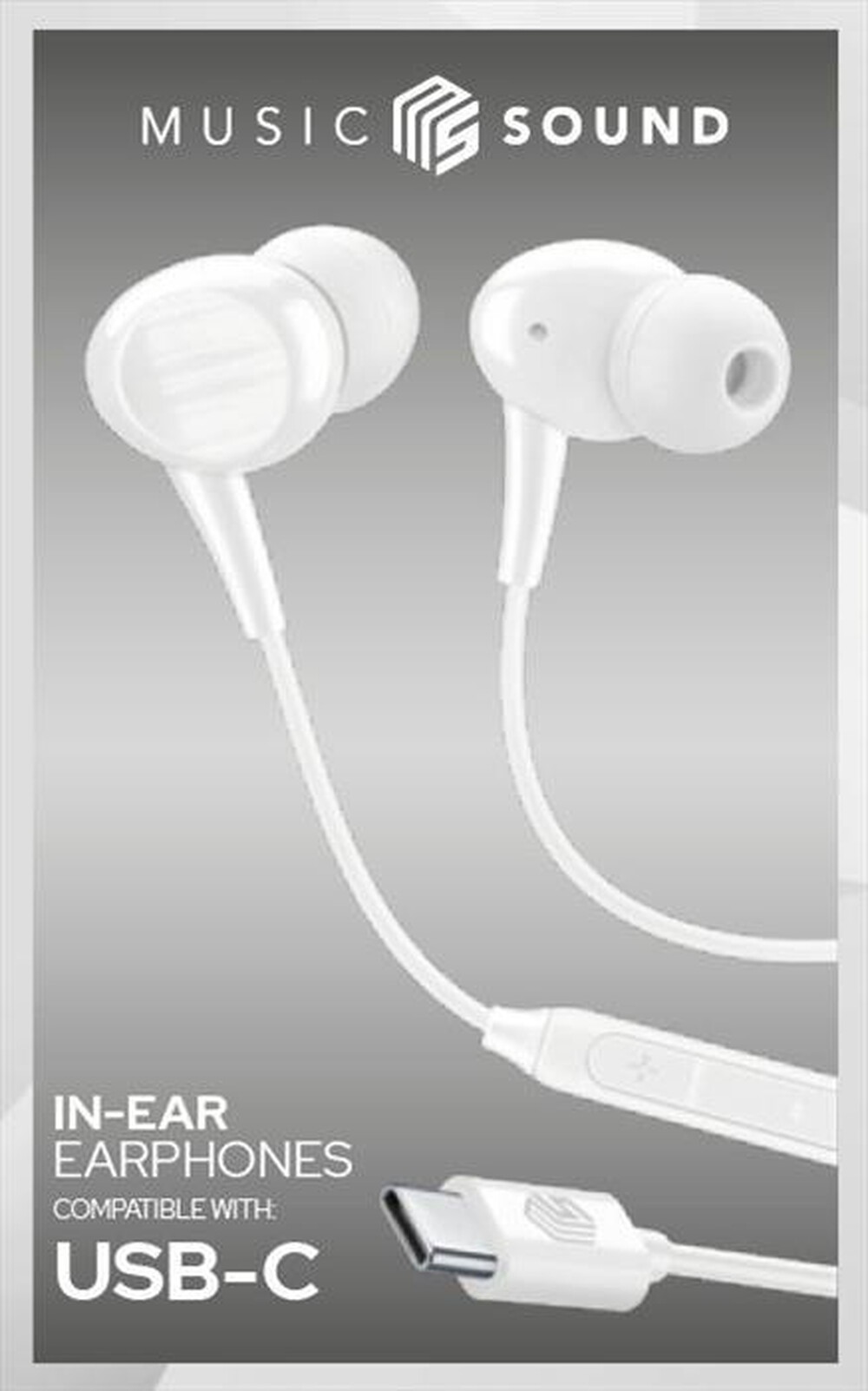 "MUSIC SOUND - AURICOLARI USB-C A CAPSULA-White"