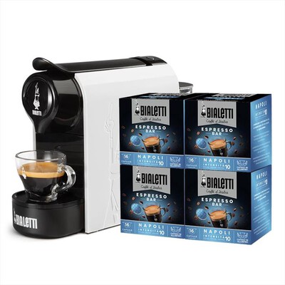 BIALETTI - Macchina da caffè espresso BUNDLE GIOIA + 64 CAPS-bianco