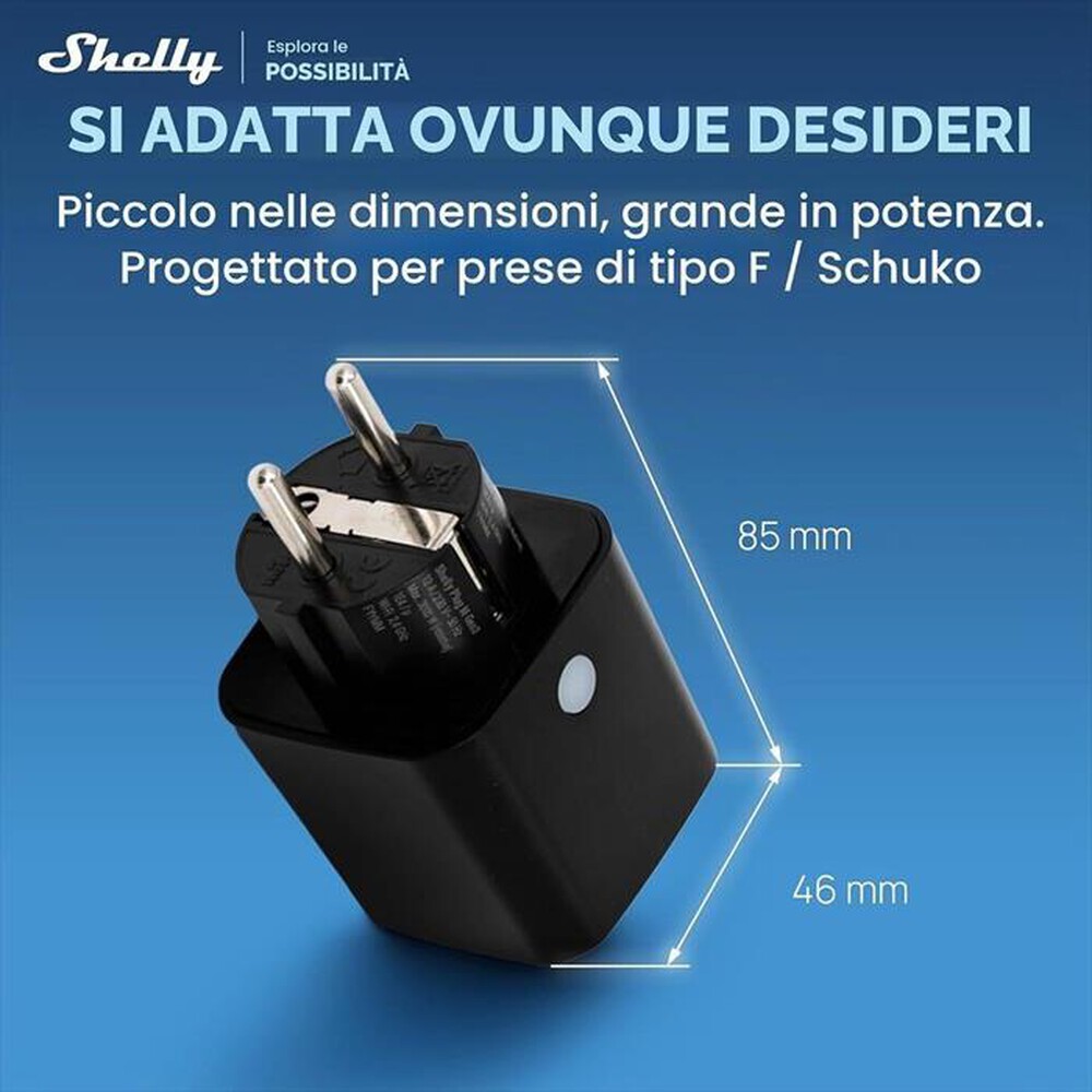 Immagine del prodotto SHELLY - Presa Intelligente WiFi PLUG M GEN3 SHELLY-Nero