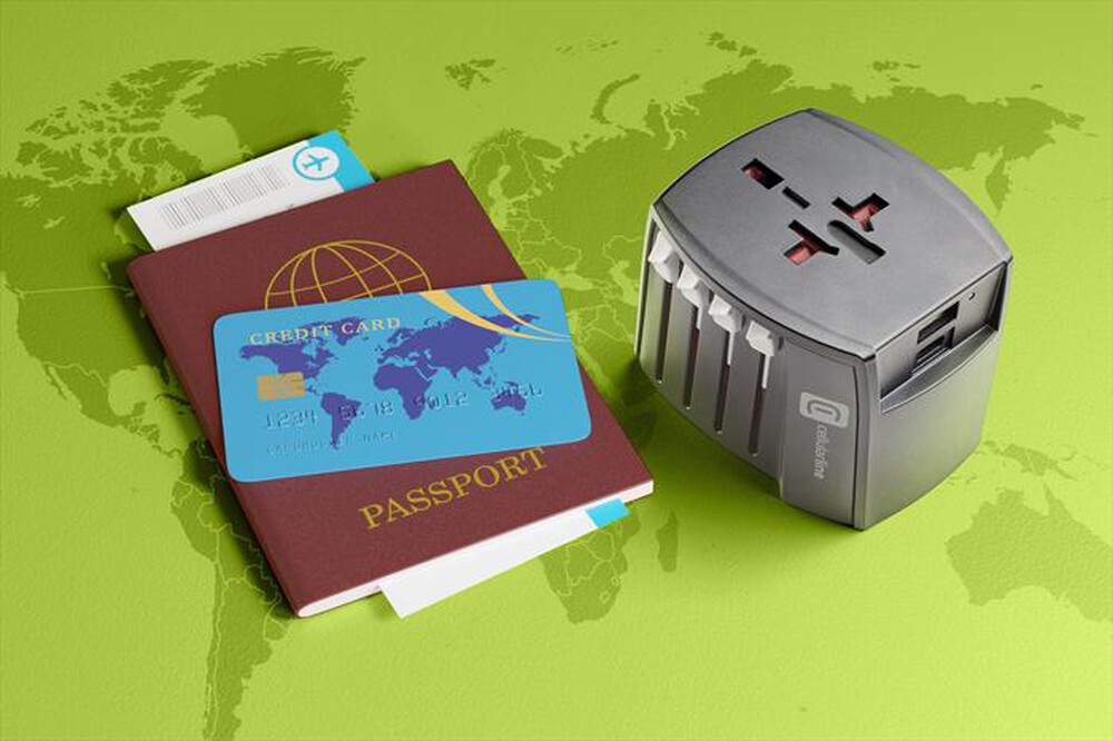 "CELLULARLINE - WORLD TRAVEL CHARGER-Black"