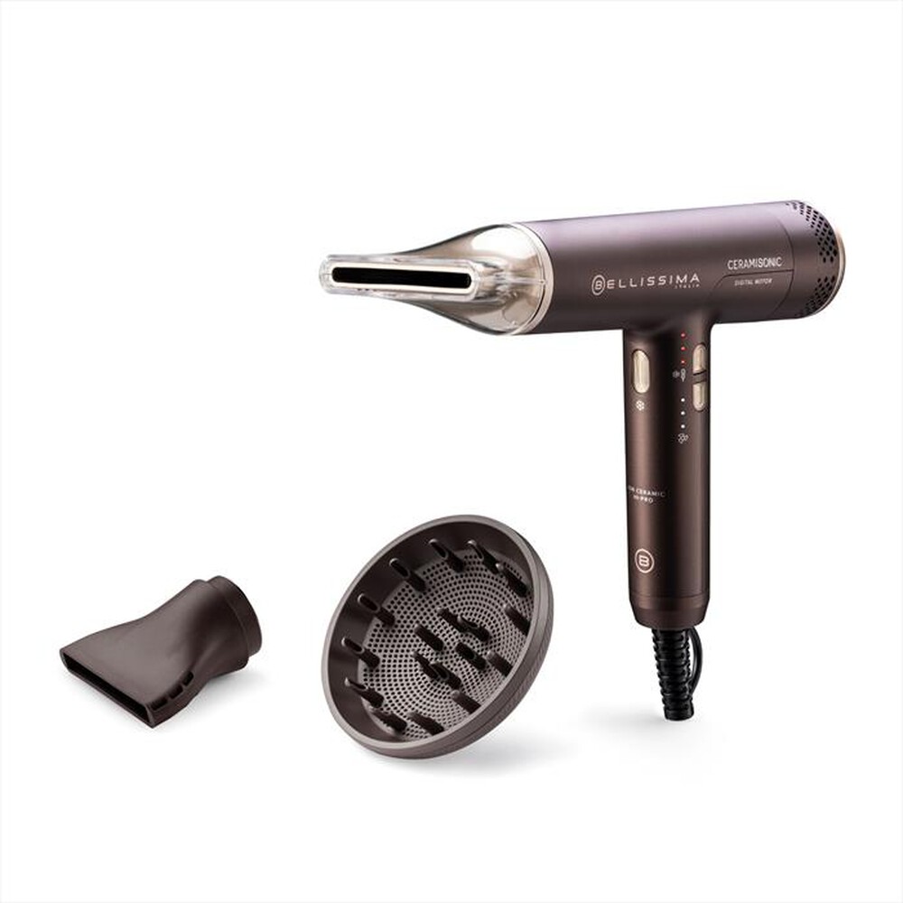 Immagine del prodotto BELLISSIMA IMETEC - ASCIUGACAPELLI DIGITALE CERAMISONIC-Deep brown, Rose nude