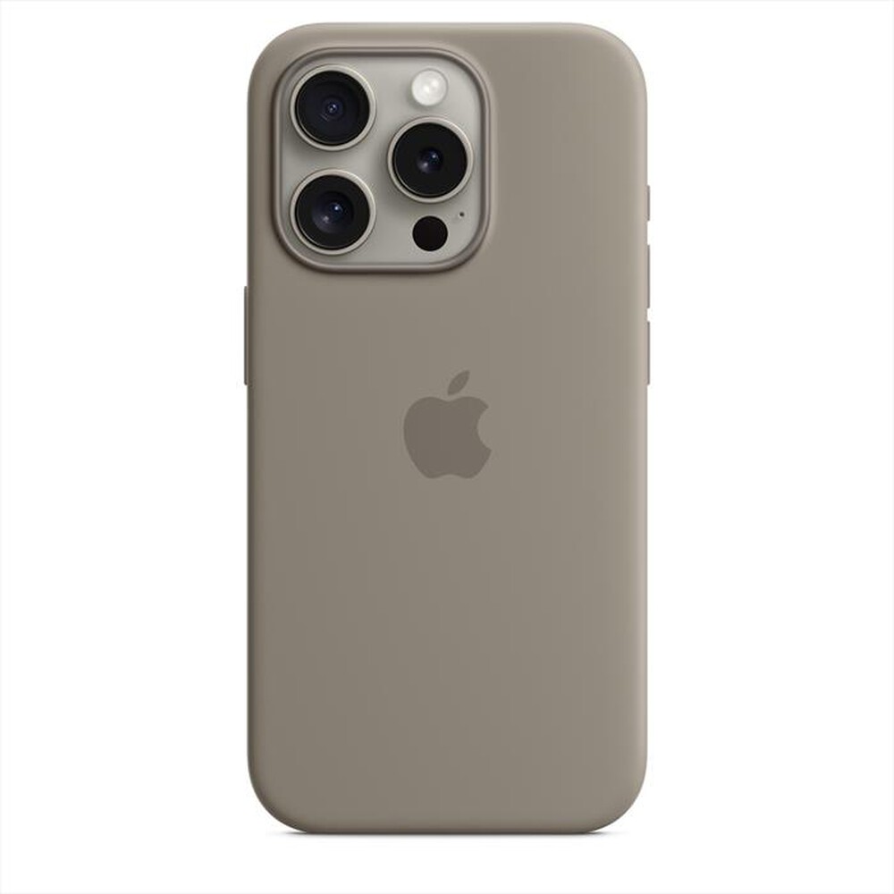 "APPLE - iPhone 15 Pro Silicone Case-Grigio creta"