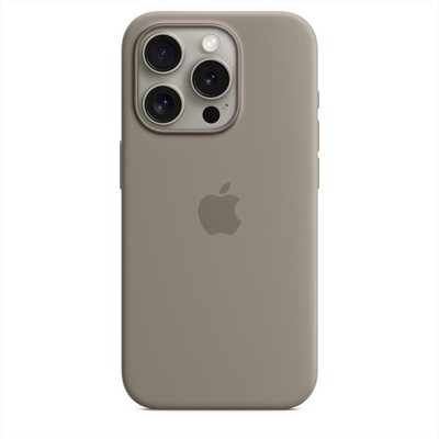 APPLE - iPhone 15 Pro Silicone Case-Grigio creta