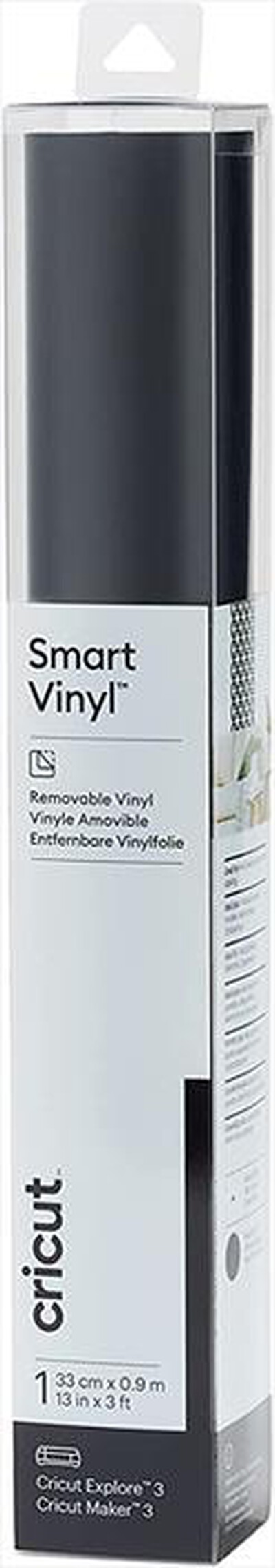 CRICUT - SMART VINILE REMOVIBILE - 1 FOGLIO-Black,  CRICUT - SMART VINILE REMOVIBILE - 1 FOGLIO-Black