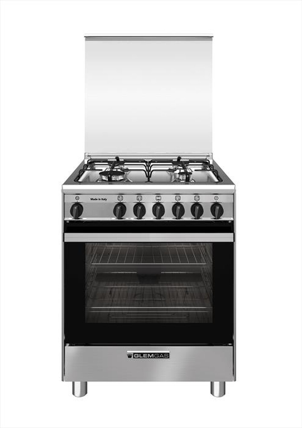 "GLEM GAS - Cucina SA66TVI Classe A-Inox"