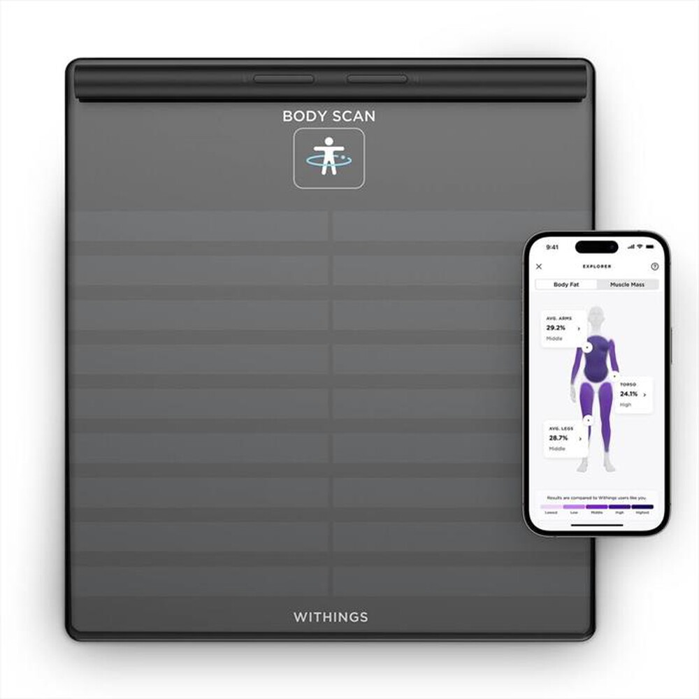 Immagine del prodotto WITHINGS - Pesa persone smart BODY SCAN-BLACK