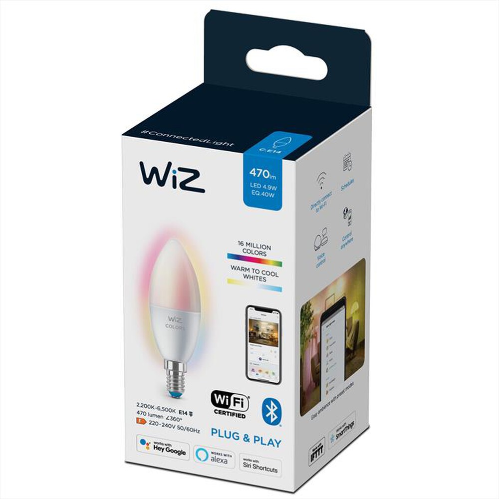 "WIZ - COLOR CANDELA SMERIGLIATA 40W E14-White"