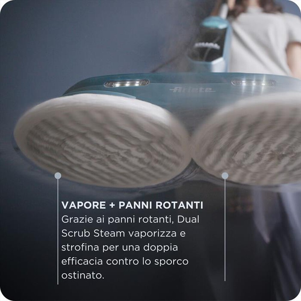 Immagine del prodotto ARIETE - Scopa a vapore con panni 4178 DUAL STEAM SCRUB-Blu