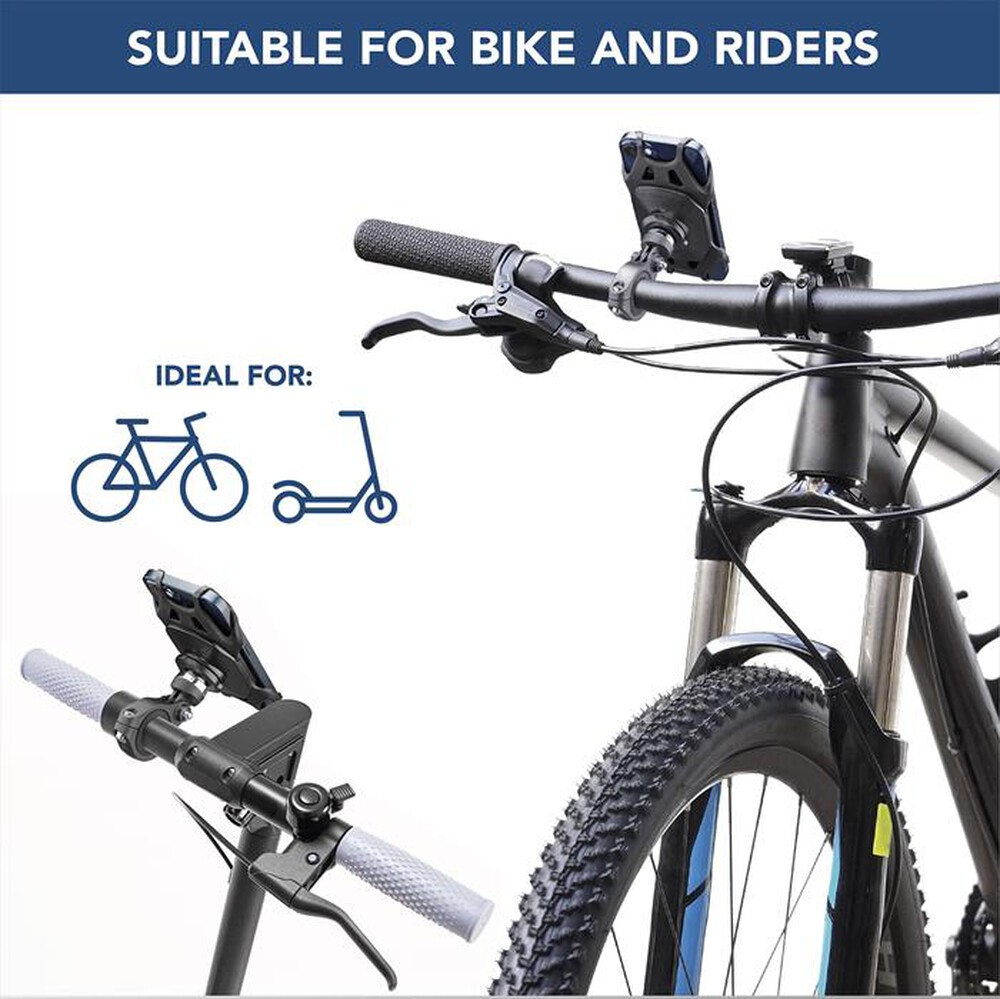 "CELLULARLINE - BIKEHOLDERPROK Supporto da manubrio universale-Nero"