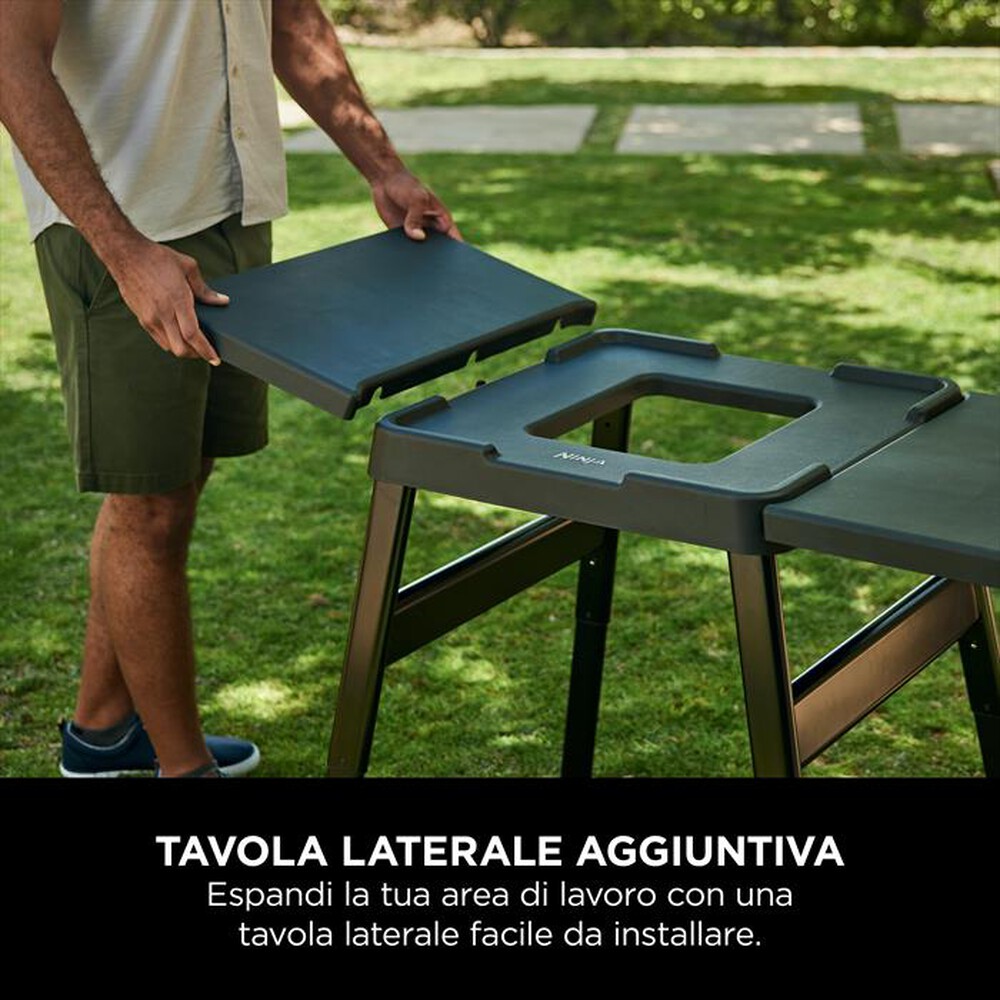 "NINJA - STAND UNIVERSALE+VASSOIO WOODFIRE-Nero"